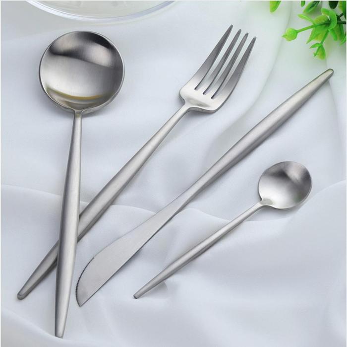 Silver Stainless Steel Cutlery Set | Stornfield