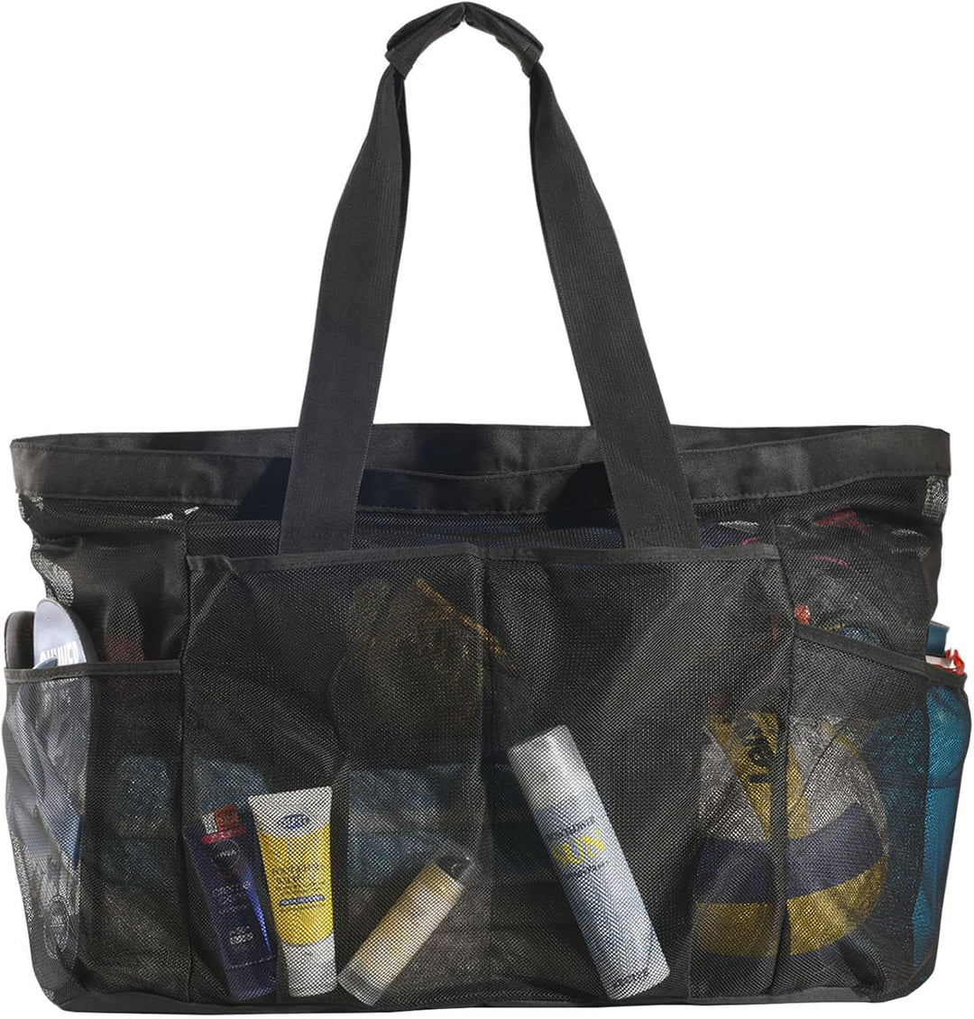 Extra-Large Mesh Beach Tote with Zipper – Sandproof Carryall | Stornfield