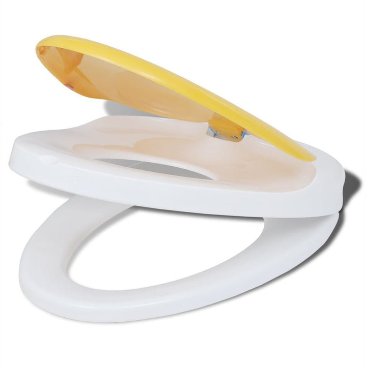 Stornfield | White and Yellow Soft-Close Adult/Child Toilet Seat