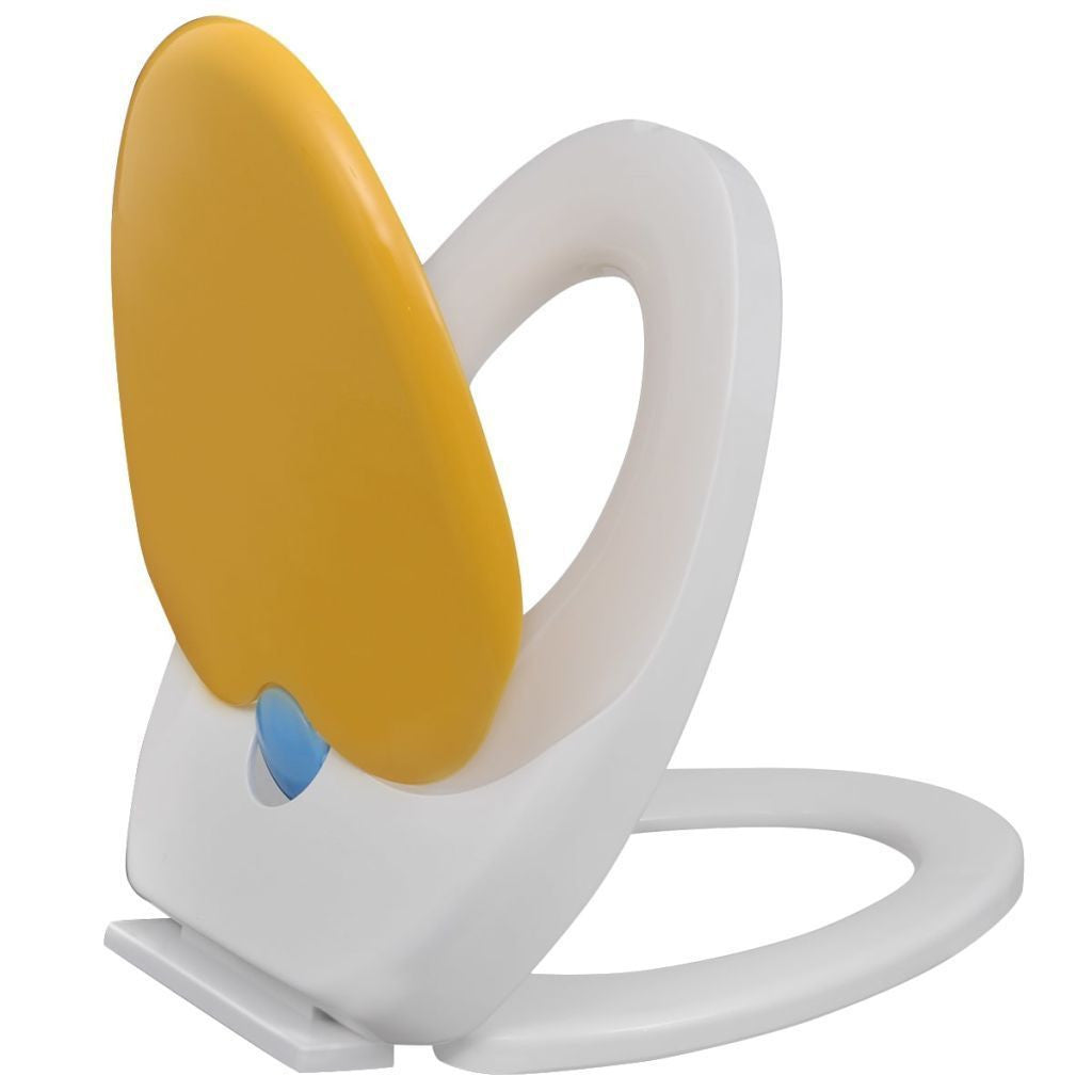 Stornfield | White and Yellow Soft-Close Adult/Child Toilet Seat