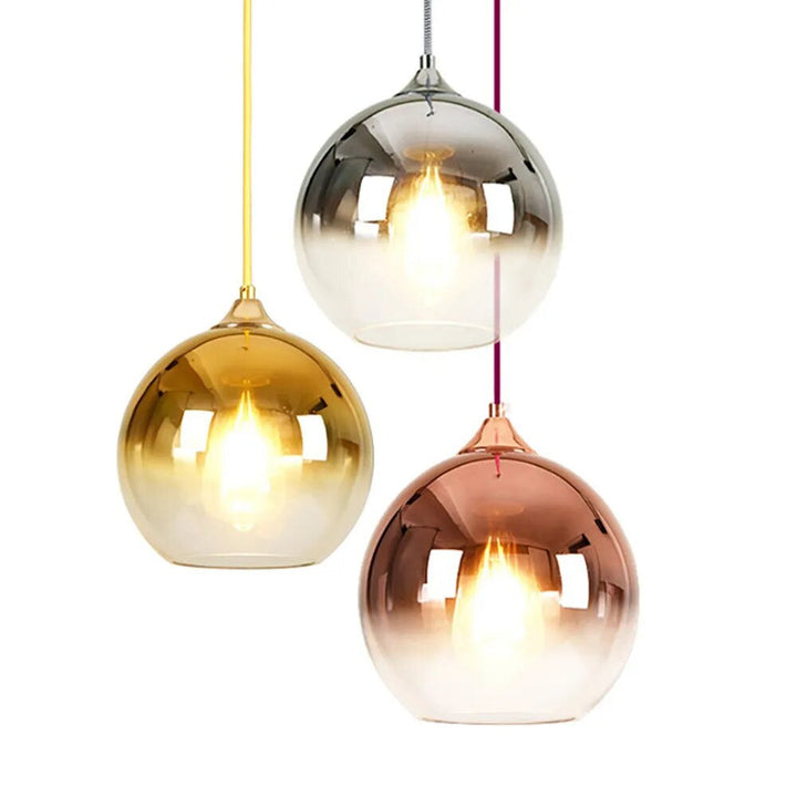 Stornfield | Copper Finish Glass Ceiling Light