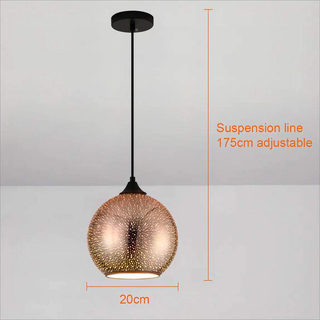 Stornfield | Perforated Glass Ceiling Light