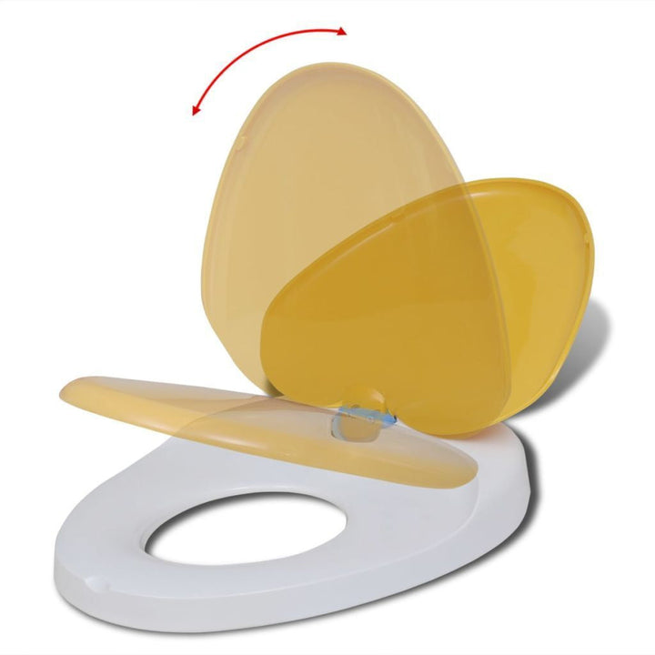 Stornfield | White and Yellow Soft-Close Adult/Child Toilet Seat