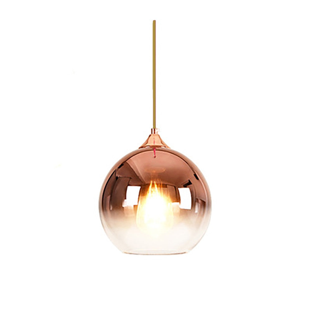 Stornfield | Copper Finish Glass Ceiling Light