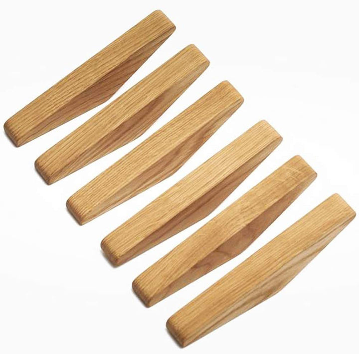 Wooden Wall Hooks Set Nordhaak – 6 Minimalist Coat Hooks Made of Solid Wood | Stornfield