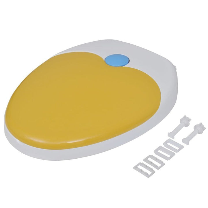 Stornfield | White and Yellow Soft-Close Adult/Child Toilet Seat