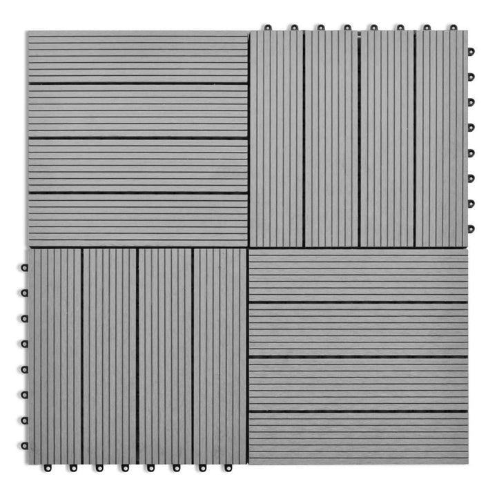 Stornfield | 30x30cm WPC Tiles 11pcs 1m2 Grey