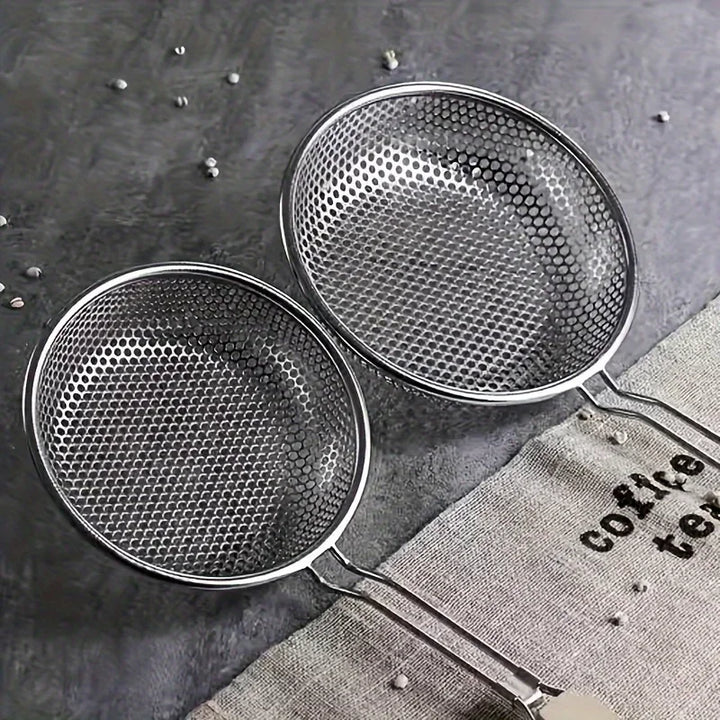 Fine Mesh Stainless Steel Strainer Wooden Handle Kitchen Filter Spoon | Stornfield
