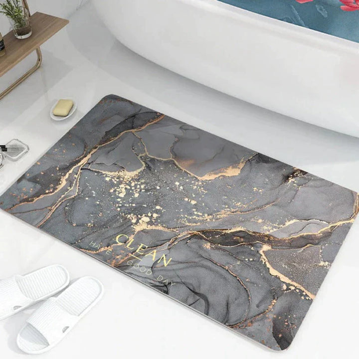 Elegant Marble Design Bathroom Mat | Stornfield