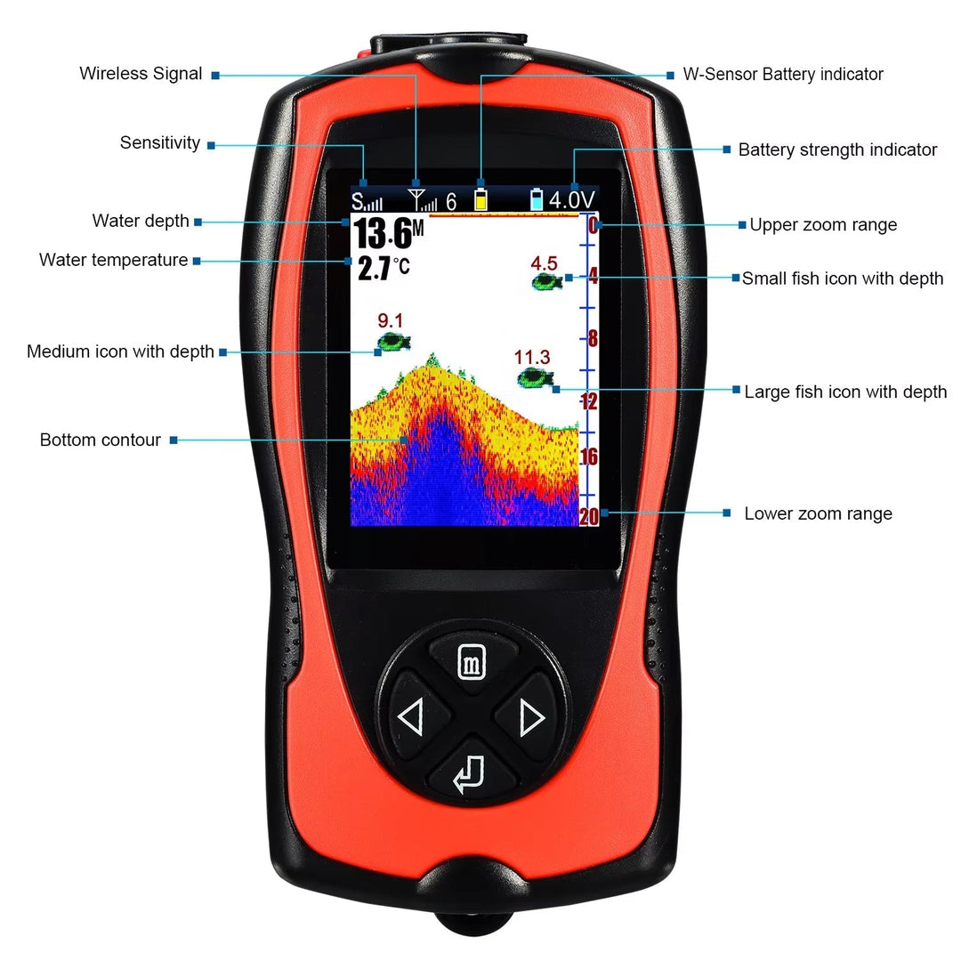 Wireless fish finder with 150m range | Stornfield