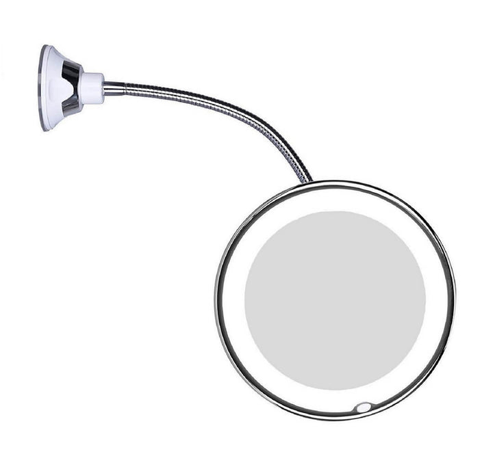 Stornfield | ReflectFlex Magnifying LED Makeup Mirror with Flexible Gooseneck | 10x Magnification | Daylight LED | Cosmetic Mirror