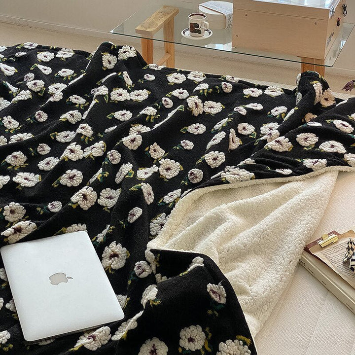 Fluffy Floral Plush Thickened Blanket for Cozy Comfort | Stornfield