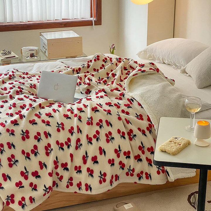 Fluffy Floral Plush Thickened Blanket for Cozy Comfort | Stornfield