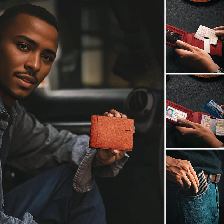 Stornfield | Theft-proof magnetic card holder made of genuine leather