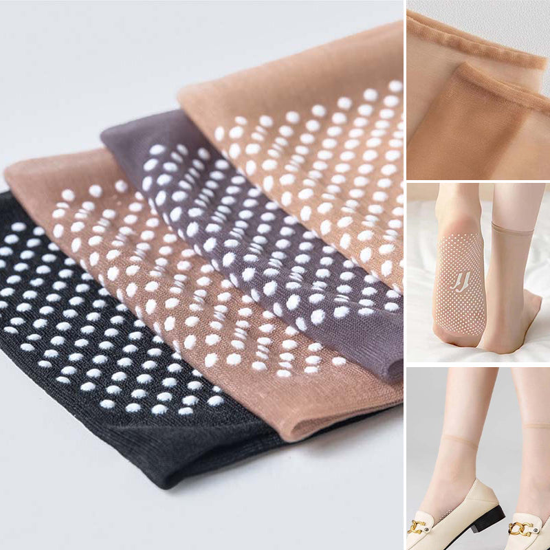 Spring Summer Invisible Non-Slip Crystal Silk Socks | Stornfield