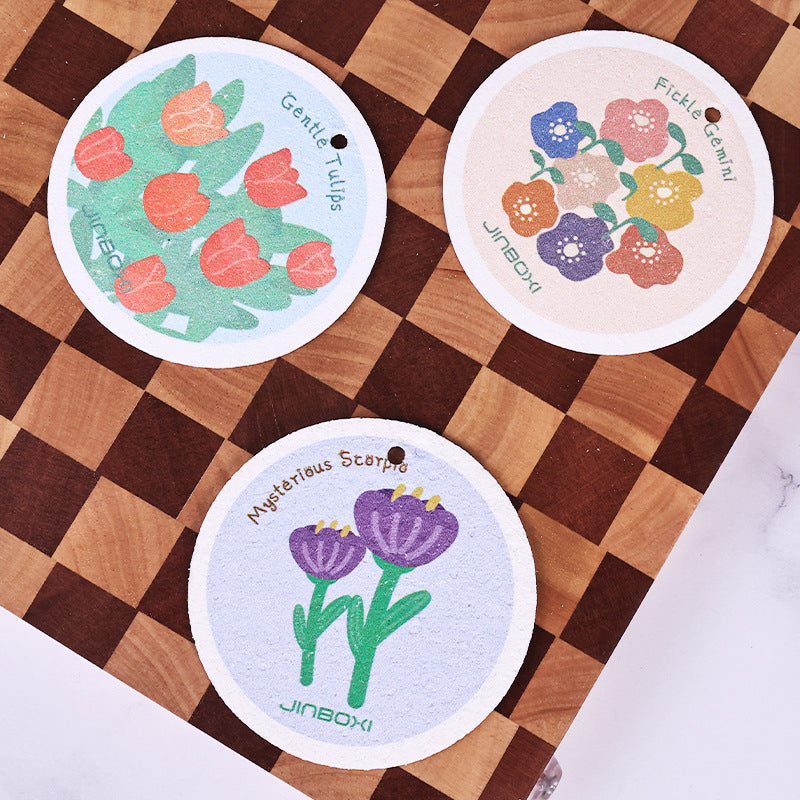 Kitchen Flower Print Wood Pulp Cotton Cloth | Stornfield