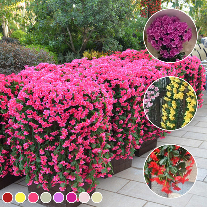 Purple simulated hanging basket | Stornfield