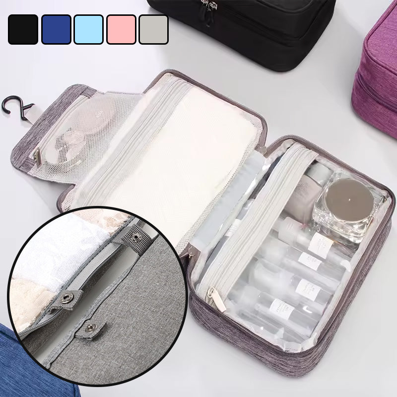 Water-repellent make-up bag with hanging hook | Stornfield