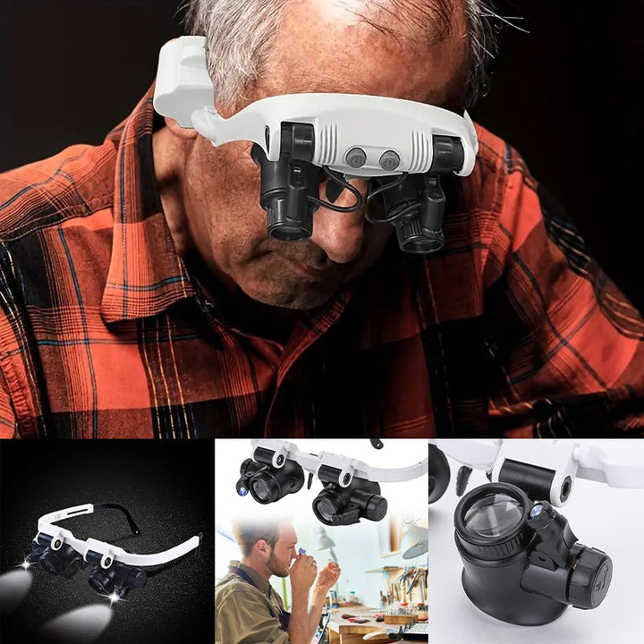 Stornfield | Magnifying glasses with LED lamps for double eyes