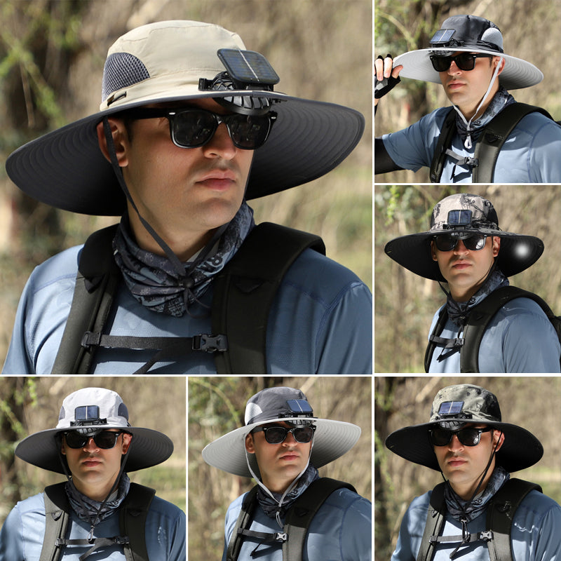 Solar & USB Charging Fan Outdoor Fishing Hat | Stornfield