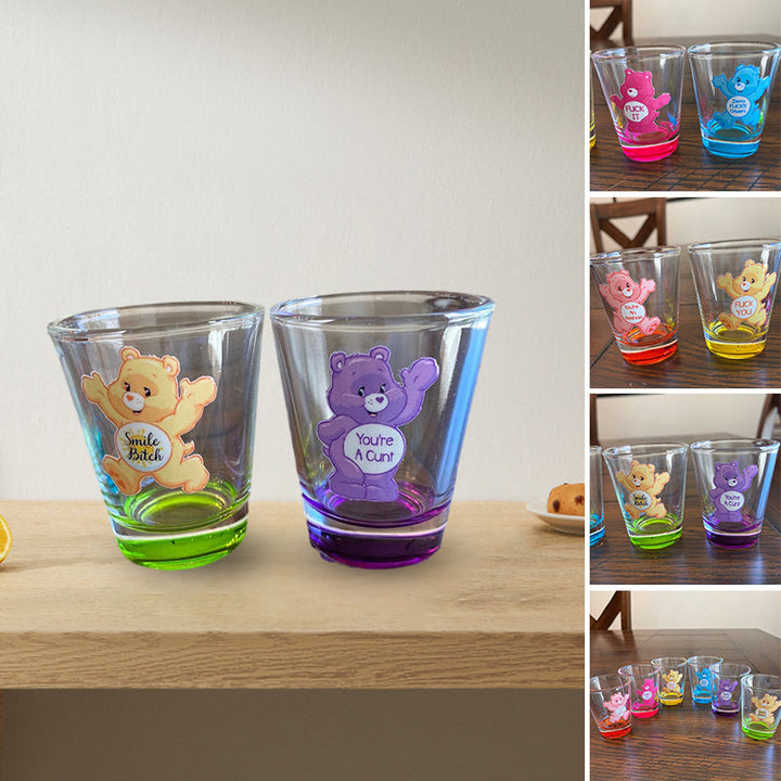 Swear Bears Shot Glasses Set, 6 Pieces | Stornfield