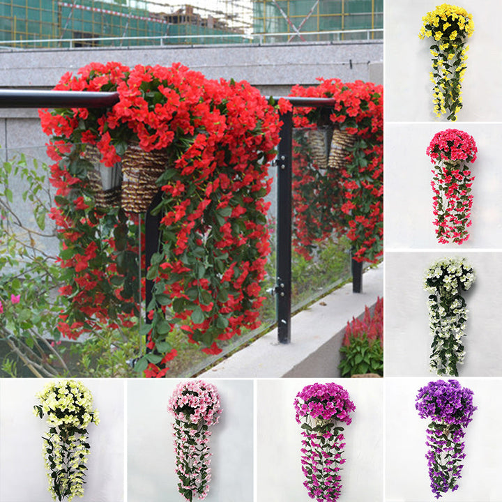 Purple simulated hanging basket | Stornfield