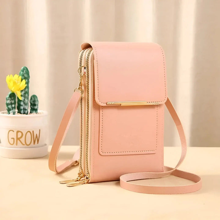 Soft Leather Shoulder Bag with Anti-Theft Protection - SafeTouch | Stornfield