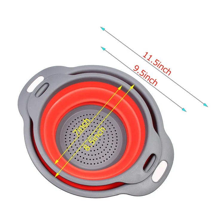 Folding Silicone Vegetable Strainer Collapsible Silicone Colander | Stornfield