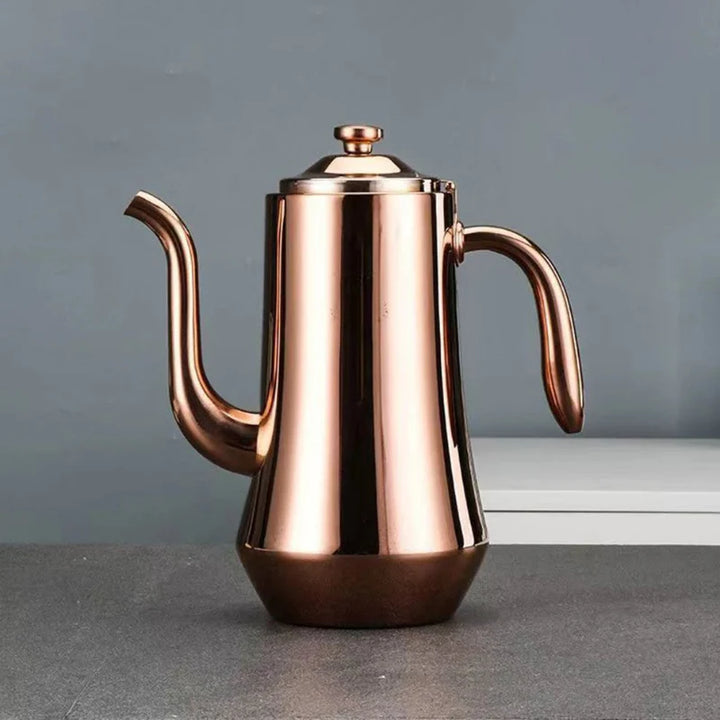 Food-Grade Stainless Steel Tea Kettle Long Mouth Teapot with Strainer | Stornfield