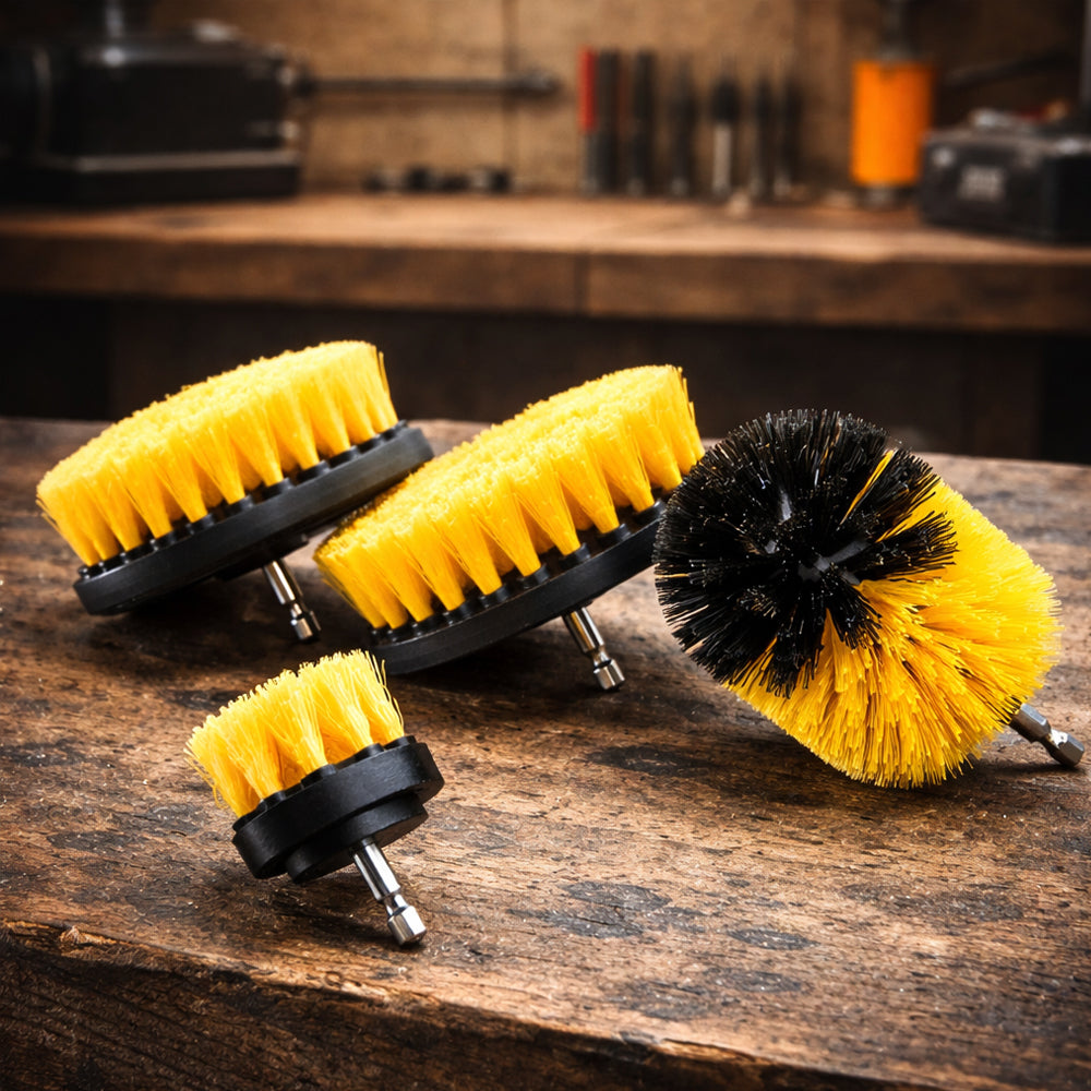 4-in-1 Brush Set for Drill – effective cleaning without effort | Stornfield