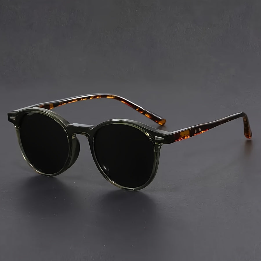 Stornfield | Men's Sunglasses RetroView – Round Tortoiseshell Glasses with Light Frame