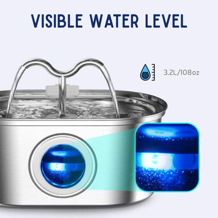 Cats Water Fountain made of Stainless Steel – Quiet, Hygienic and BPA-free – 2L Capacity | Stornfield