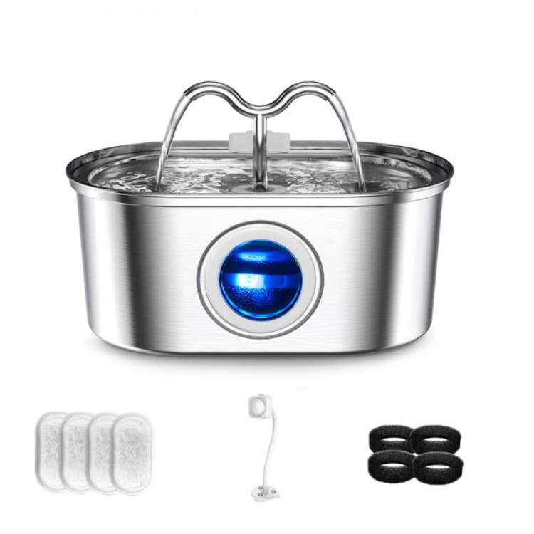 Cats Water Fountain made of Stainless Steel – Quiet, Hygienic and BPA-free – 2L Capacity | Stornfield