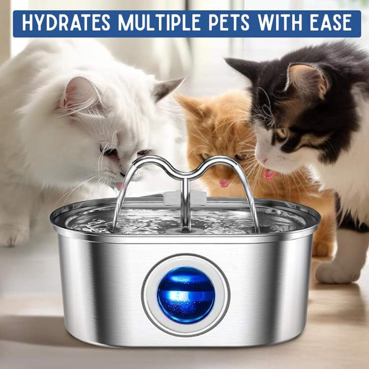 Cats Water Fountain made of Stainless Steel – Quiet, Hygienic and BPA-free – 2L Capacity | Stornfield