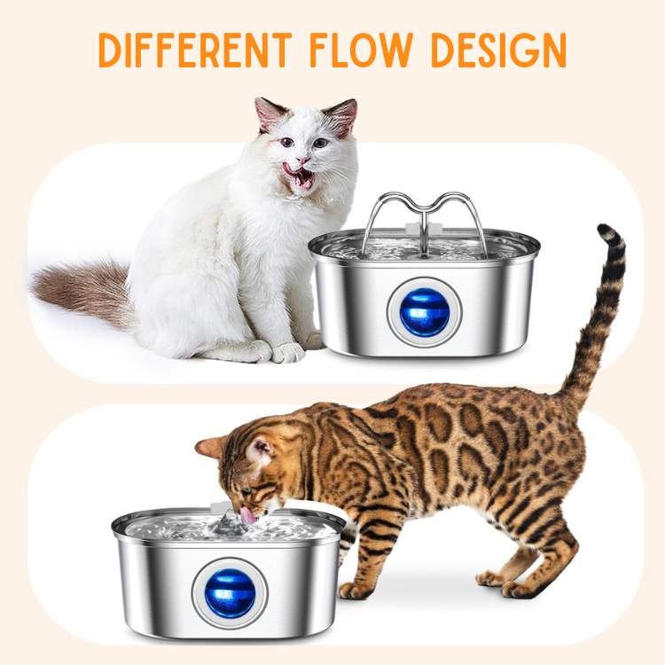 Cats Water Fountain made of Stainless Steel – Quiet, Hygienic and BPA-free – 2L Capacity | Stornfield