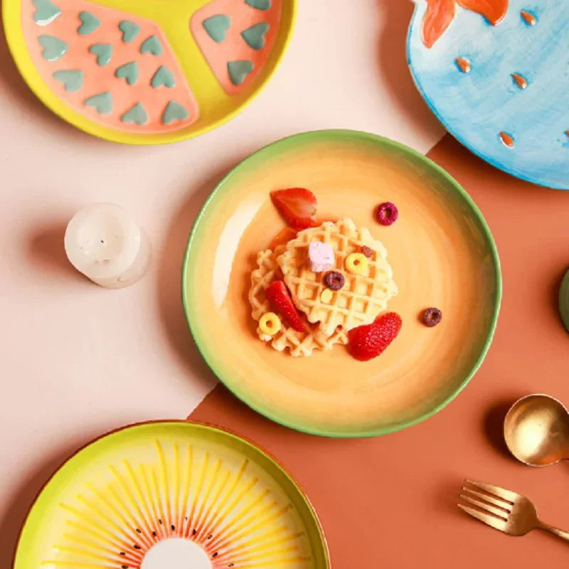 Stornfield | Ceramic Salad Plate Vegetable Shapes