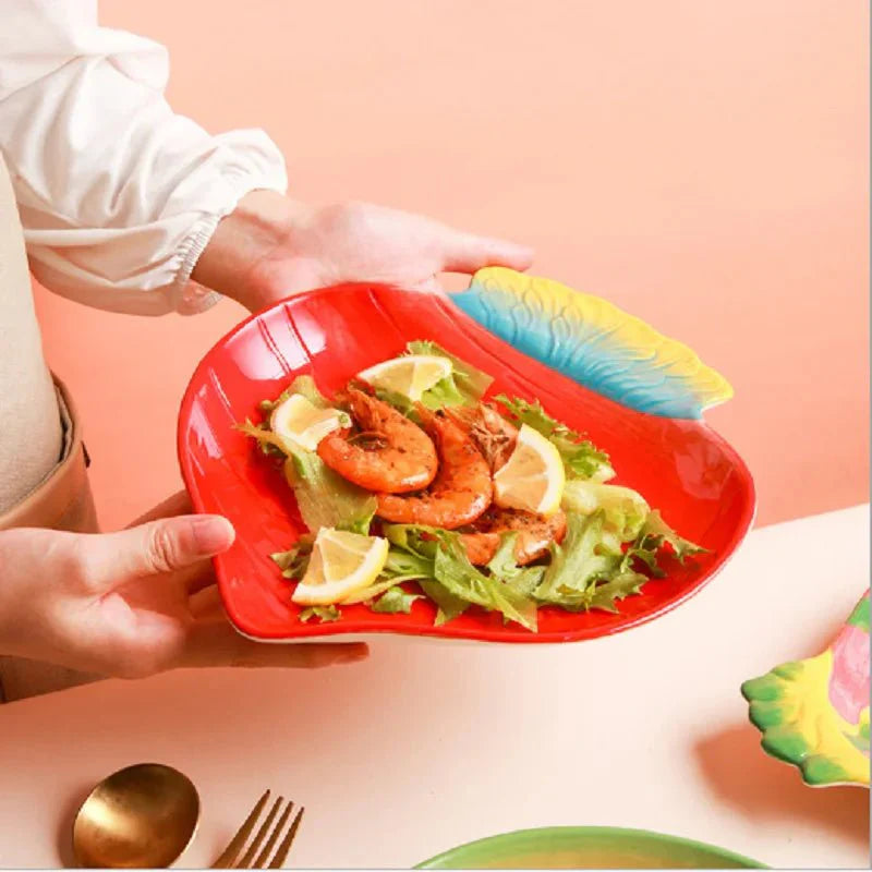 Stornfield | Ceramic Salad Plate Vegetable Shapes