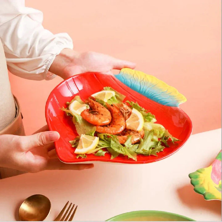 Stornfield | Ceramic Salad Plate Vegetable Shapes