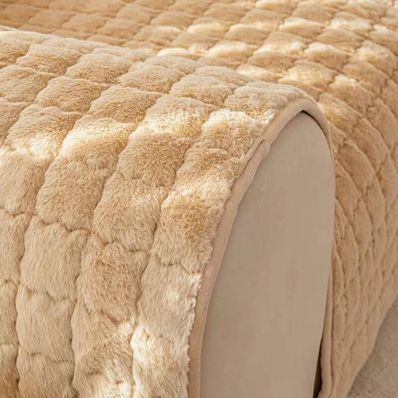 Biscuit Plush Soft Non-Slip Couch Cover with Anti-Slip Design | Stornfield