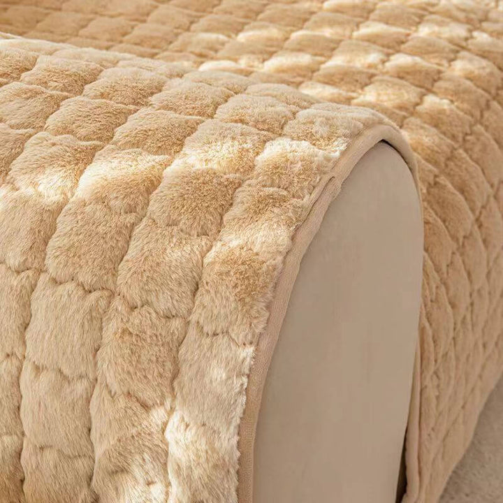 Biscuit Plush Soft Non-Slip Couch Cover with Anti-Slip Design | Stornfield
