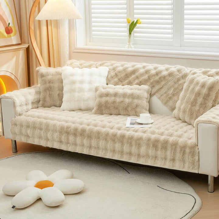 Cozy Plush Solid Colour Non-slip Couch Cover for Comfort | Stornfield