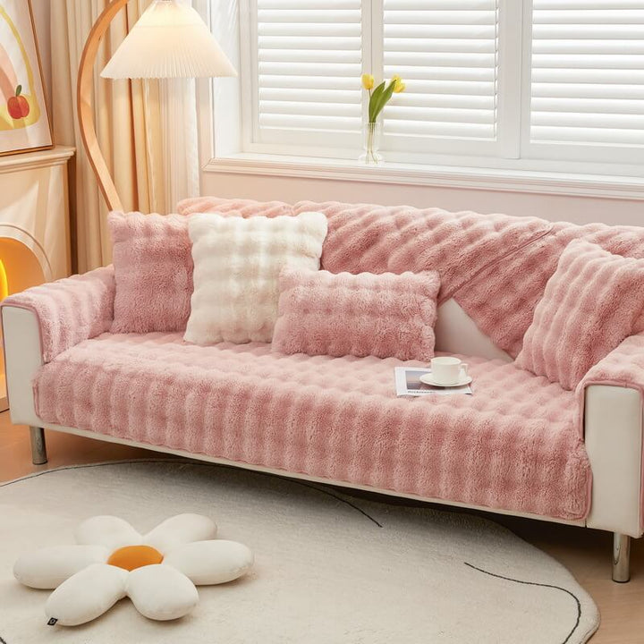 Cozy Plush Solid Colour Non-slip Couch Cover for Comfort | Stornfield