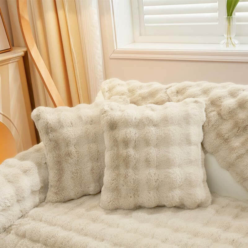 Cozy Plush Solid Colour Non-slip Couch Cover for Comfort | Stornfield