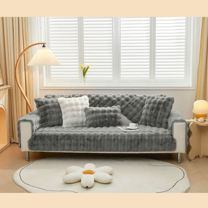 Cozy Plush Solid Colour Non-slip Couch Cover for Comfort | Stornfield