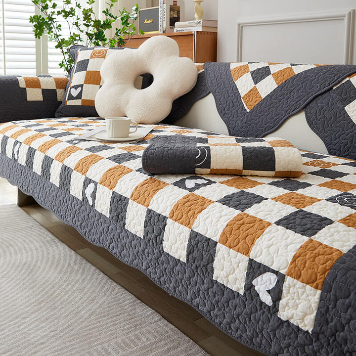 Cotton Plaid Anti-scratch Couch Cover for Pet Protection | Stornfield