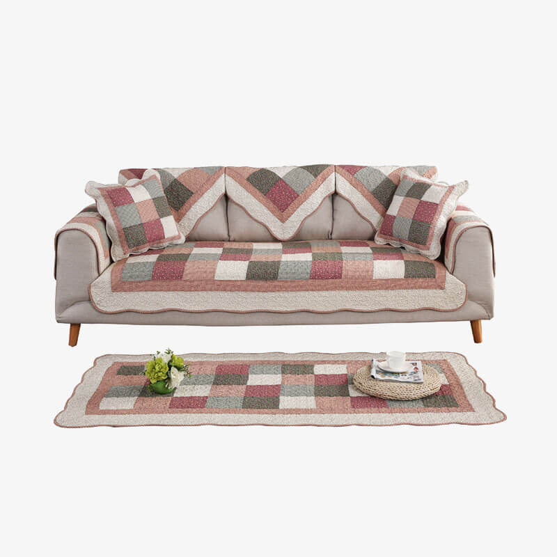Cotton Quilted Washable Non-slip Couch Cover with Comfort | Stornfield