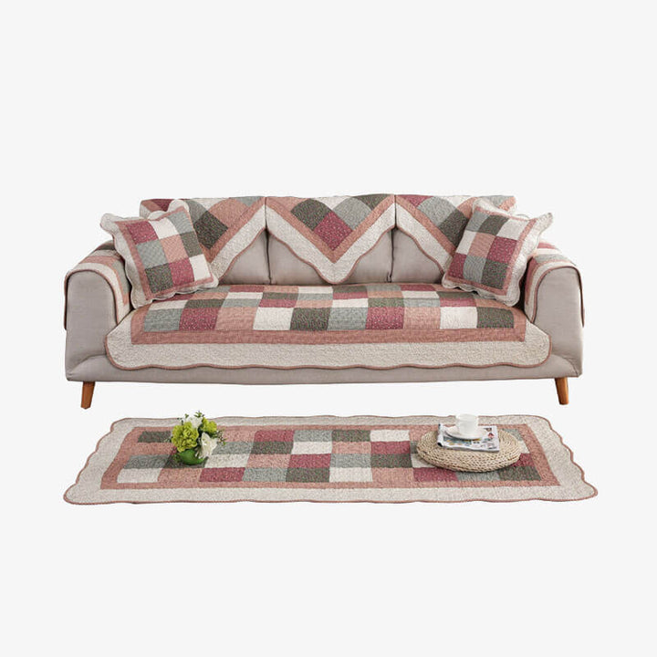 Cotton Quilted Washable Non-slip Couch Cover with Comfort | Stornfield