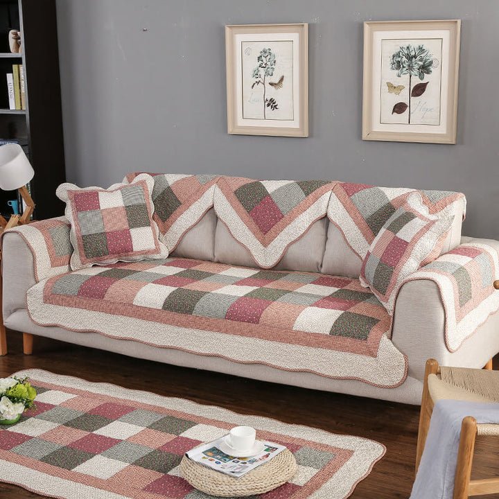 Cotton Quilted Washable Non-slip Couch Cover with Comfort | Stornfield
