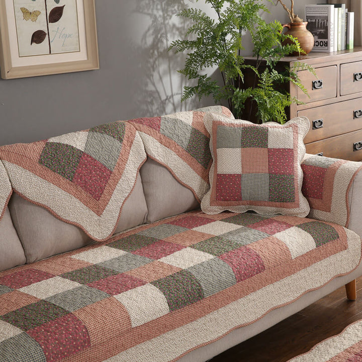Cotton Quilted Washable Non-slip Couch Cover with Comfort | Stornfield