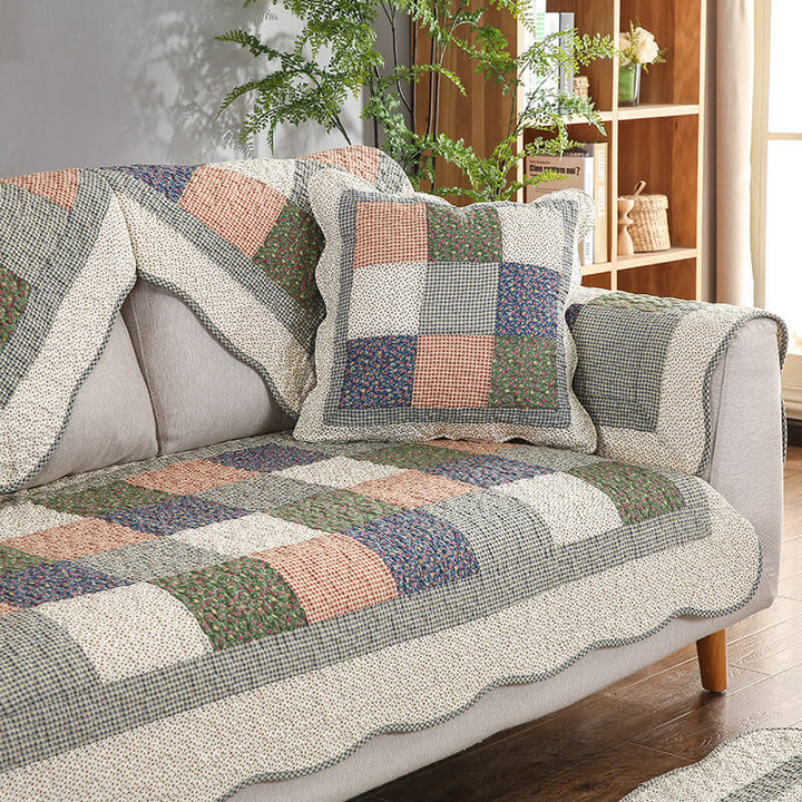 Cotton Quilted Washable Non-slip Couch Cover with Comfort | Stornfield